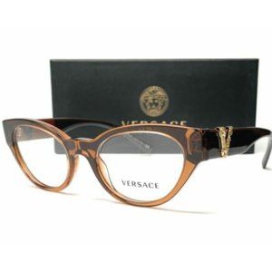 New Versace Women's Transparent Brown Eyeglasses!